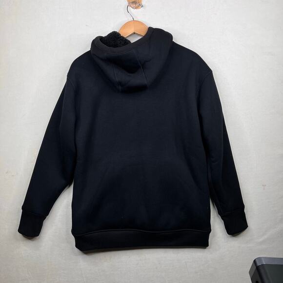 Athleta medium Solstice Reversible Sherpa Hooded Sweatshirt Black 511866. - Picture 5 of 6